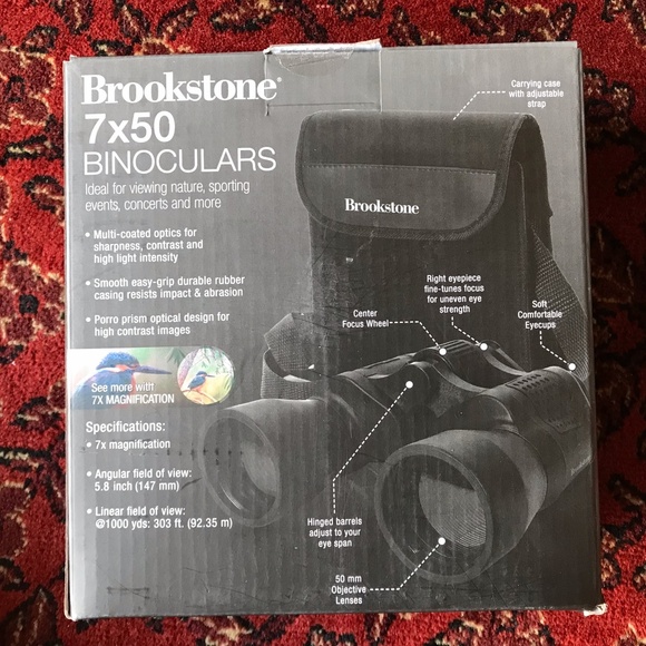 BROOKSTONE 7X50 NEW BINOCULARS Factory Sealed - Picture 2 of 3